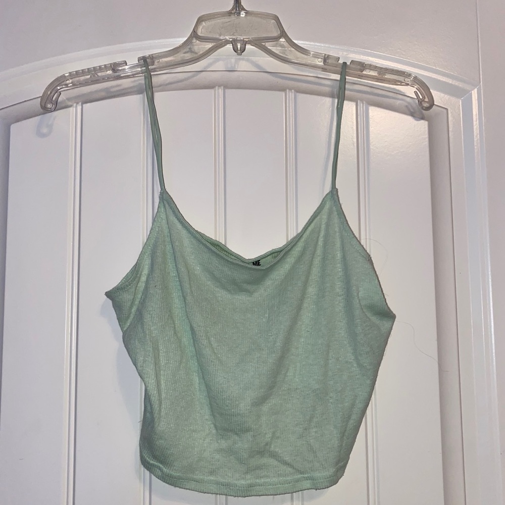 Pacsun green cropped tank top